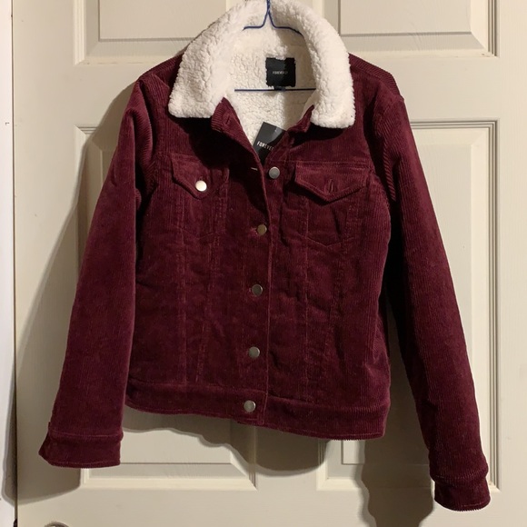 Forever 21 Jackets & Blazers - New Forever 21 corduroy/sherpa coat